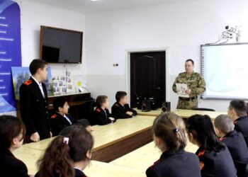 В Херсонской области прошел урок мужества для кадетов Росгвардии